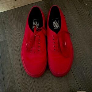 Red low top vans